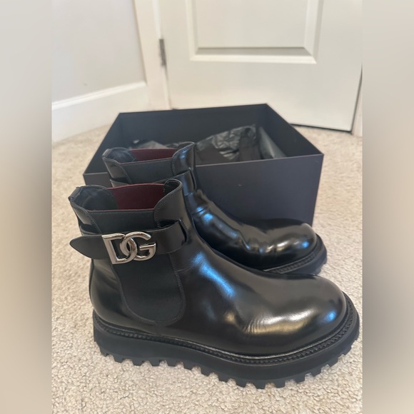 Dolce&Gabana boots, black, Size9.5 USA, European size 42.5, leather
